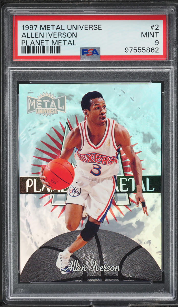 1997 Metal Universe Planet Metal Allen Iverson #2 PSA 9 MINT