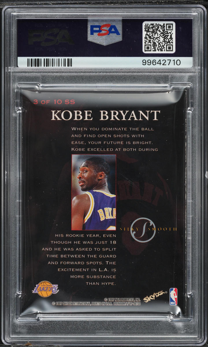 1997 Skybox Premium Silky Smooth Kobe Bryant #3 PSA 7 NRMT