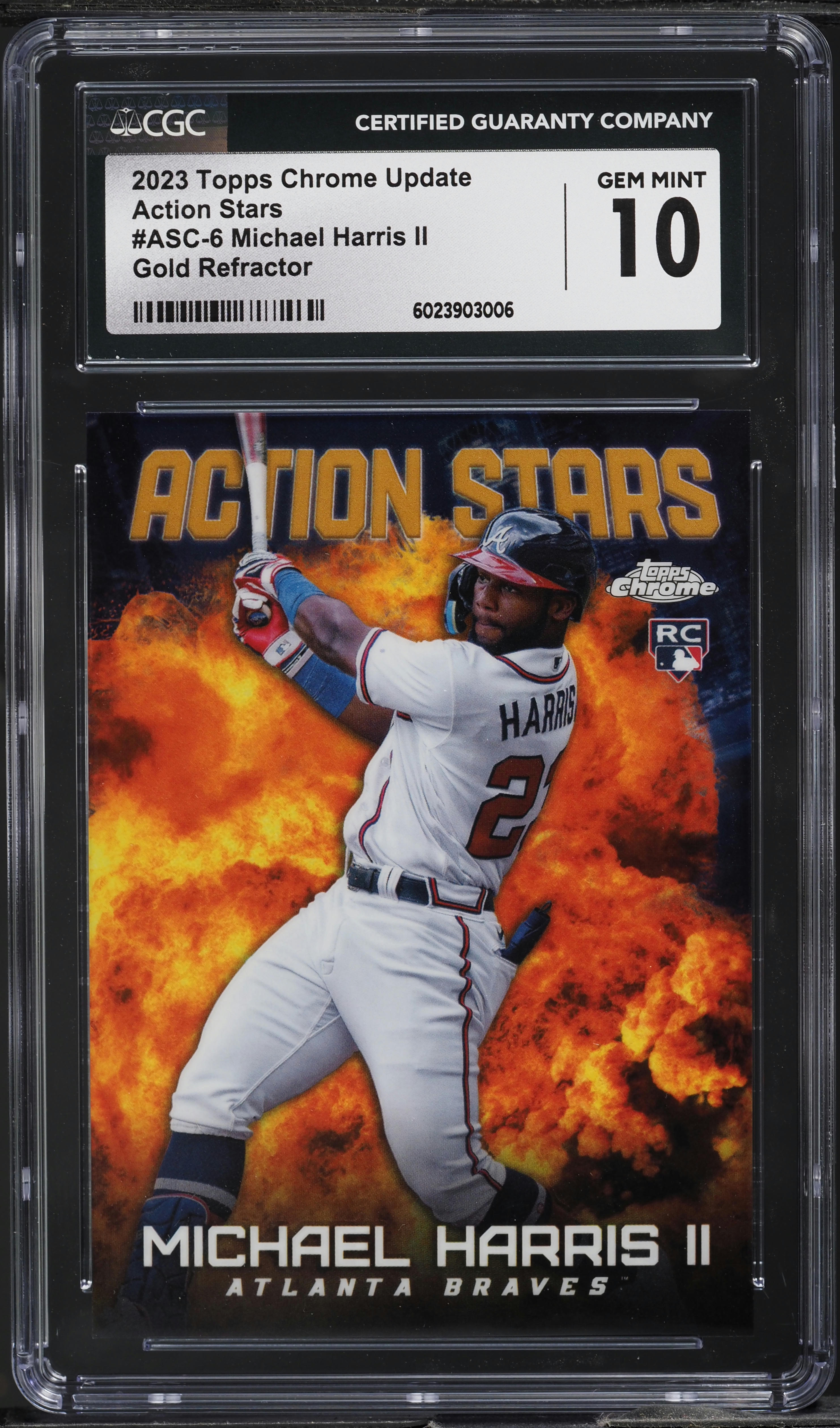 2023 Topps Chrome Update Baseball Gold Michael Harris II #ASC-6 PSA 9