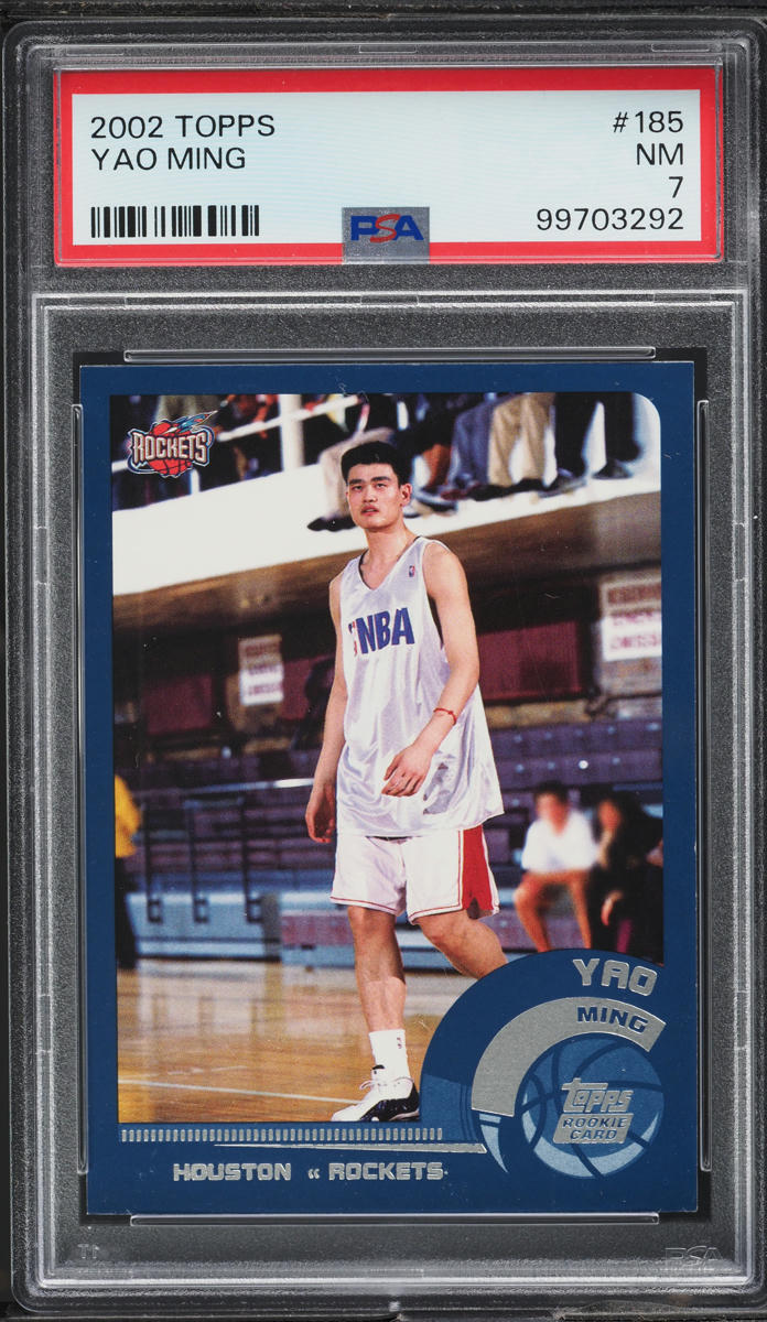 2002 Topps Basketball Yao Ming ROOKIE #185 PSA 7 NRMT