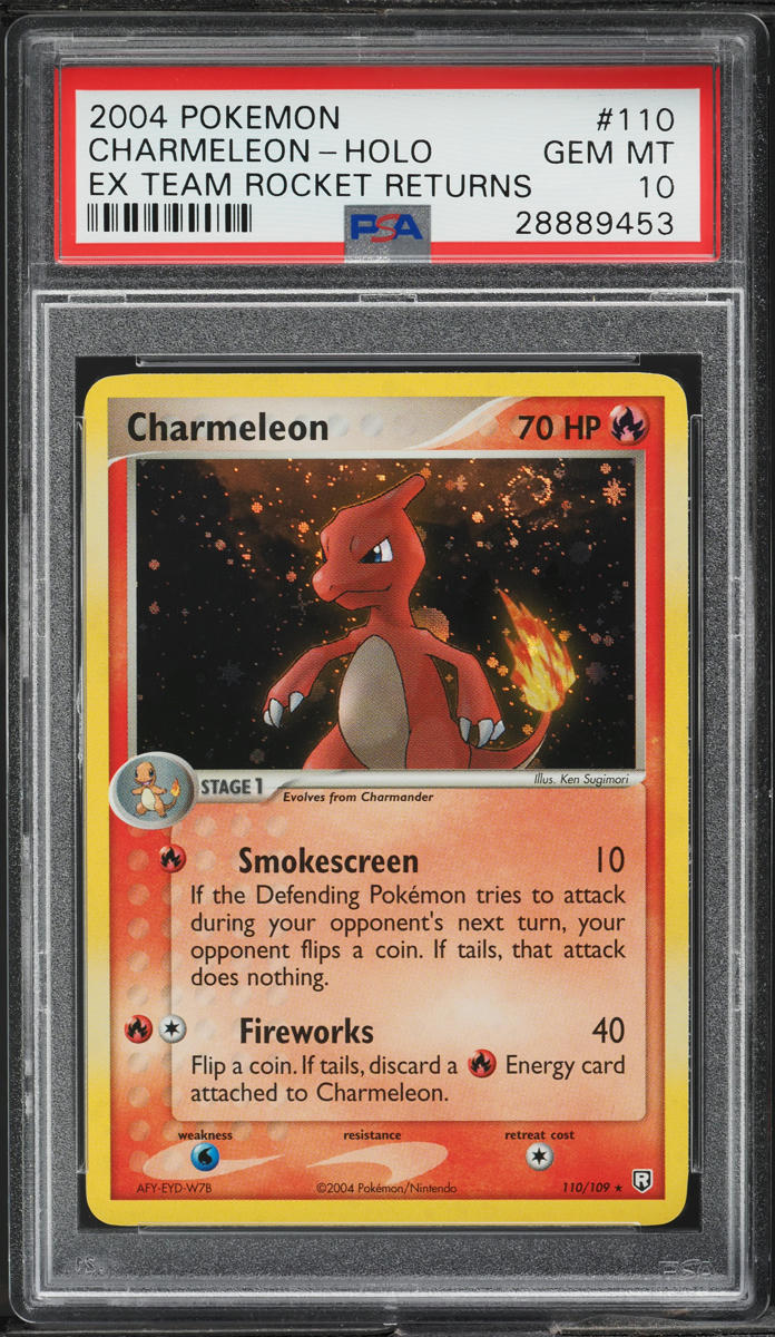 2004 Pokemon EX Team Rocket Returns Holo Charmeleon #110 PSA 10 GEM MINT