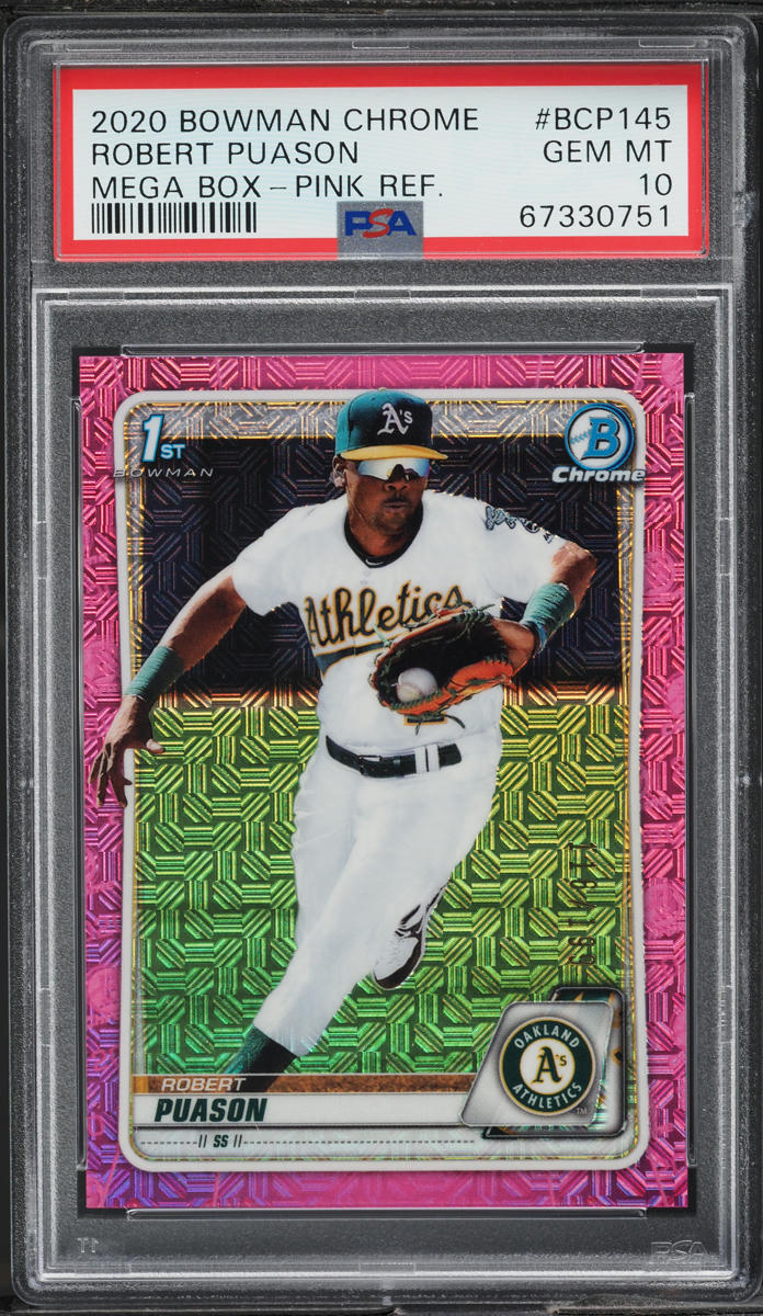 2020 Bowman Chrome Mega Box Pink Robert Puason PROSPECT /199 #BCP-145 PSA 10