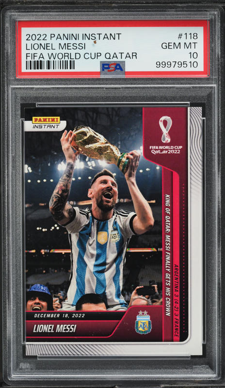 2022 Panini Instant FIFA World Cup Qatar Lionel Messi #118 PSA 10