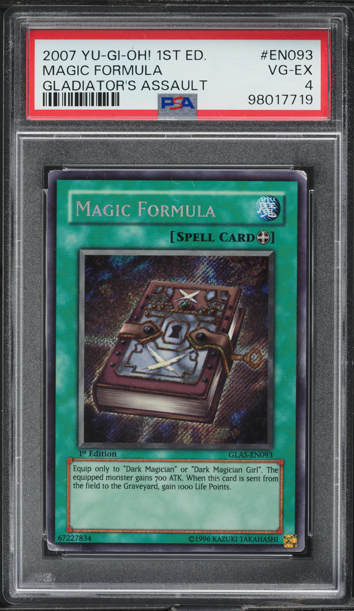 2007 Yu-Gi-Oh! Gladiator's Assault 1st Edition Magic Formula #GLAS-EN093 PSA 4