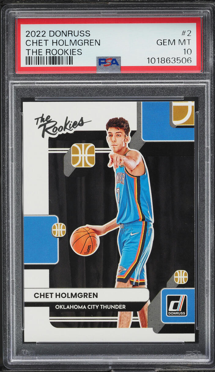 2022 Donruss The Rookies Chet Holmgren ROOKIE #2 PSA 10 GEM MINT