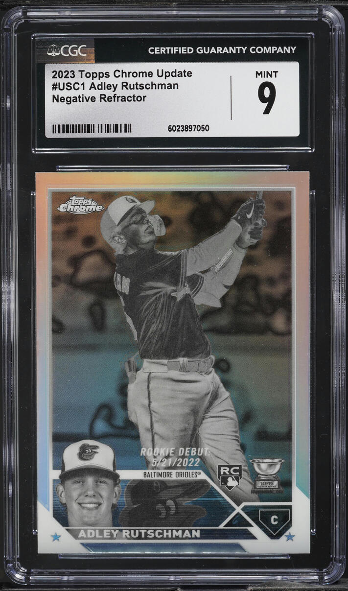 2023 Topps Chrome Update Negative Refractor Adley Rutschman ROOKIE