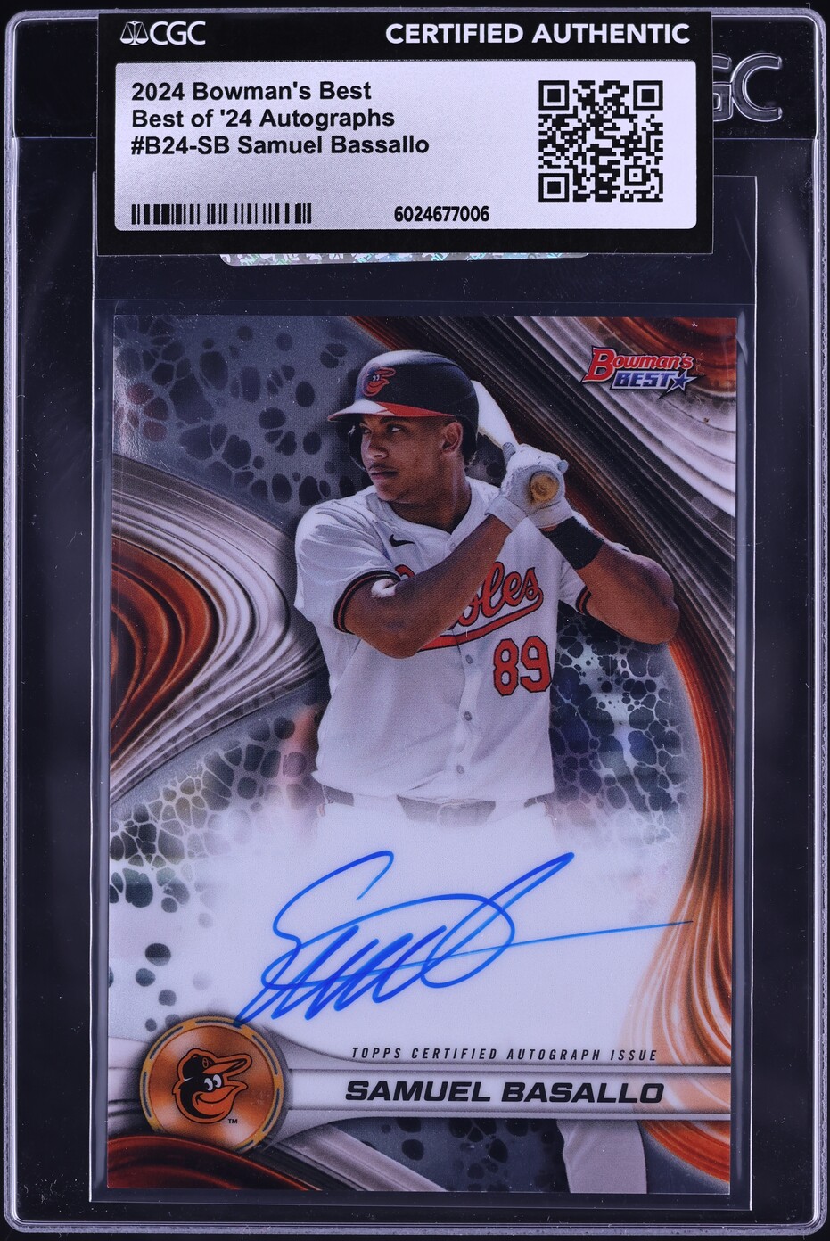 2024 Bowman's Best Best of '24 Samuel Bassallo AUTO #B24-SB CGC AUTH