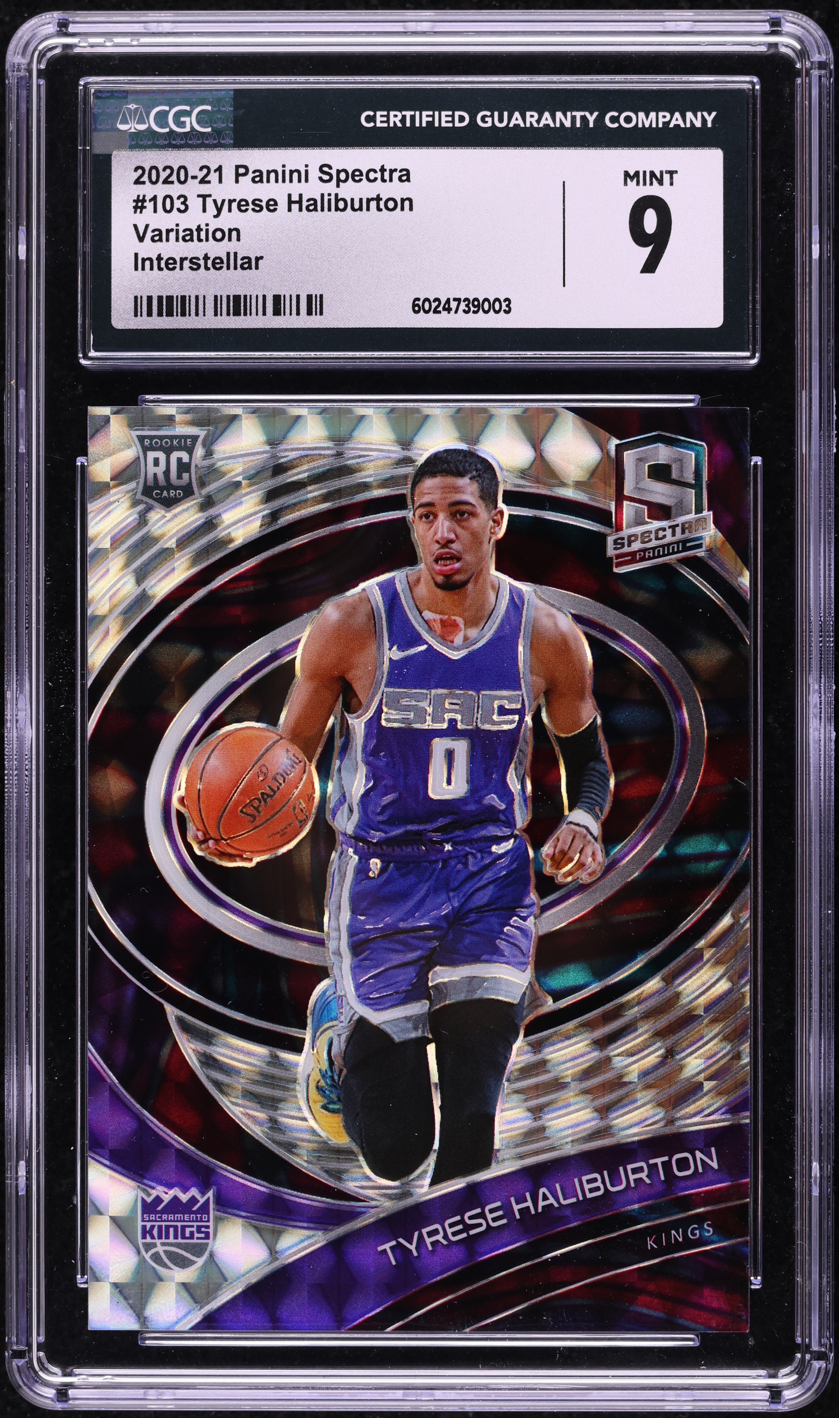 2020 Panini Spectra Variation Interstellar Tyrese Haliburton