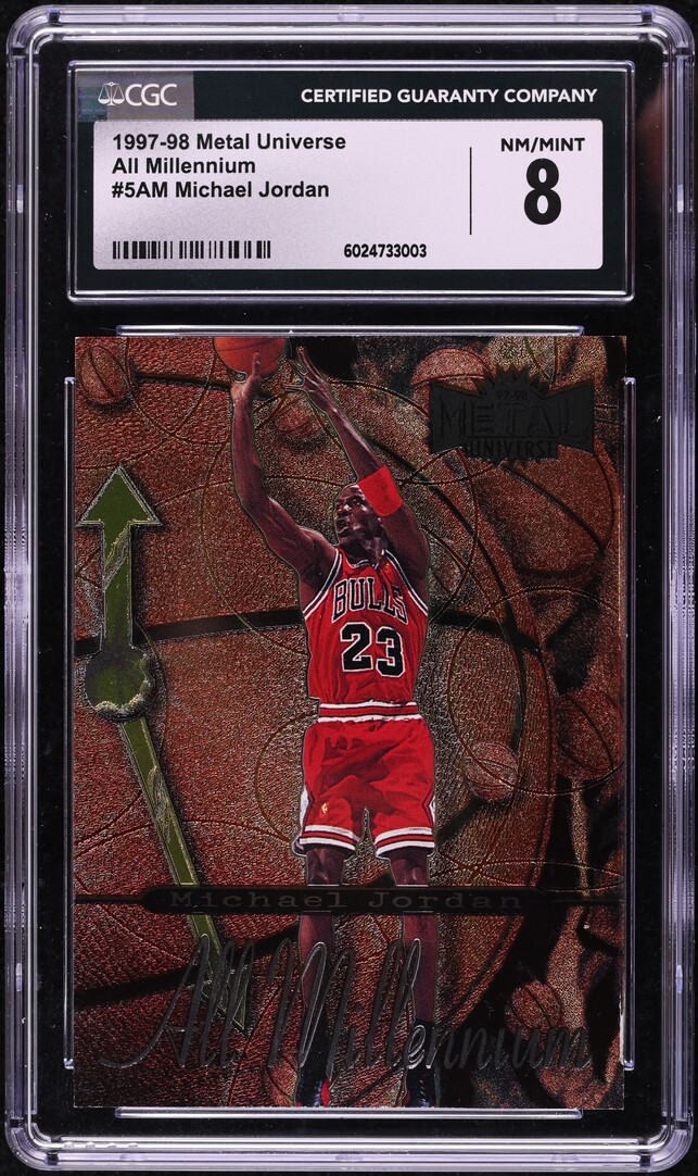 1997 Metal Universe All Millennium Michael Jordan #5AM CGC 8 NM-MT