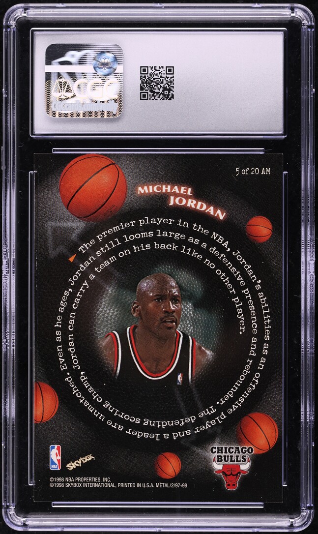 1997 Metal Universe All Millennium Michael Jordan #5AM CGC 8 NM-MT