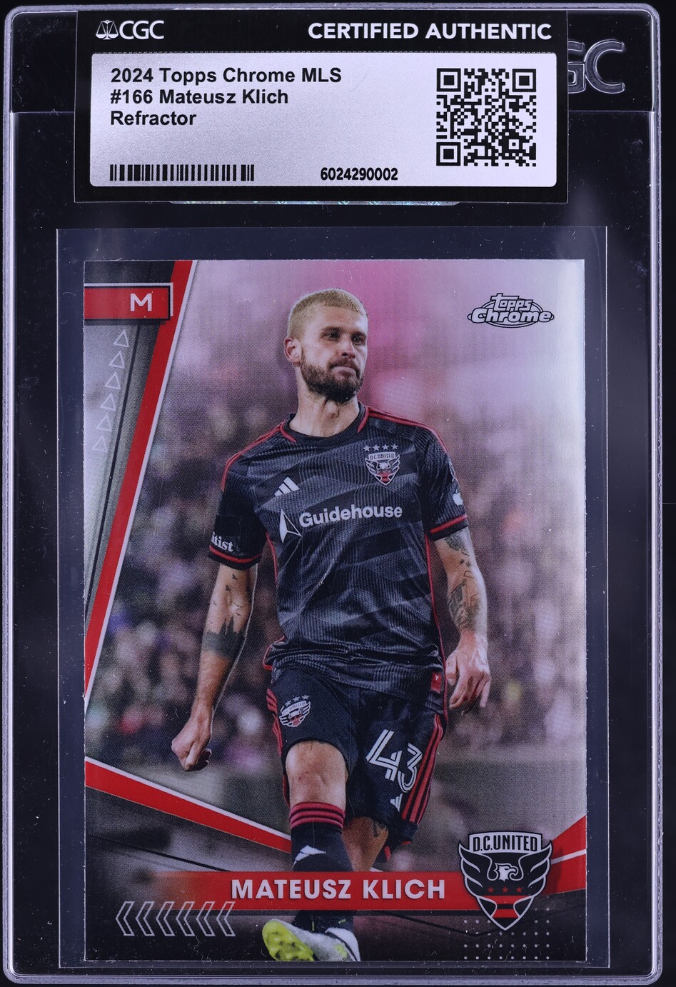 2024 Topps Chrome MLS Refractor Mateusz Klich #166 CGC AUTH