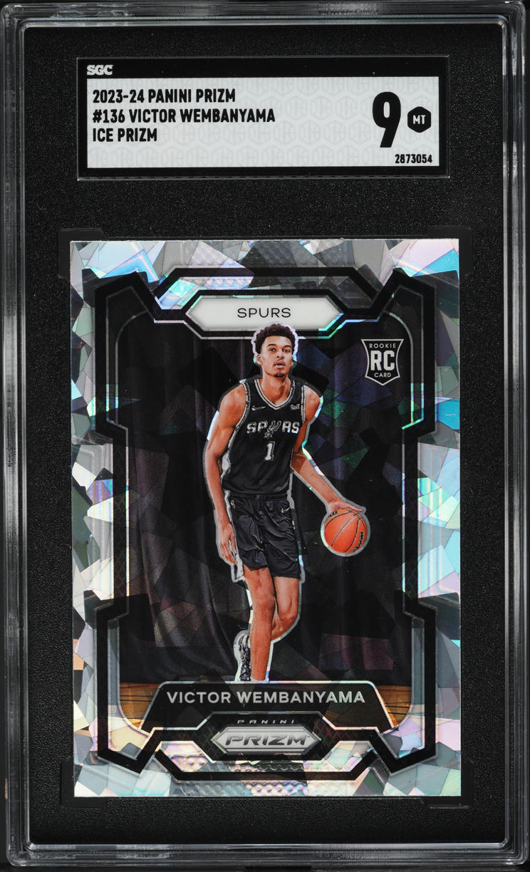 2023 Panini Prizm Ice Victor Wembanyama ROOKIE #136 SGC 9 MINT