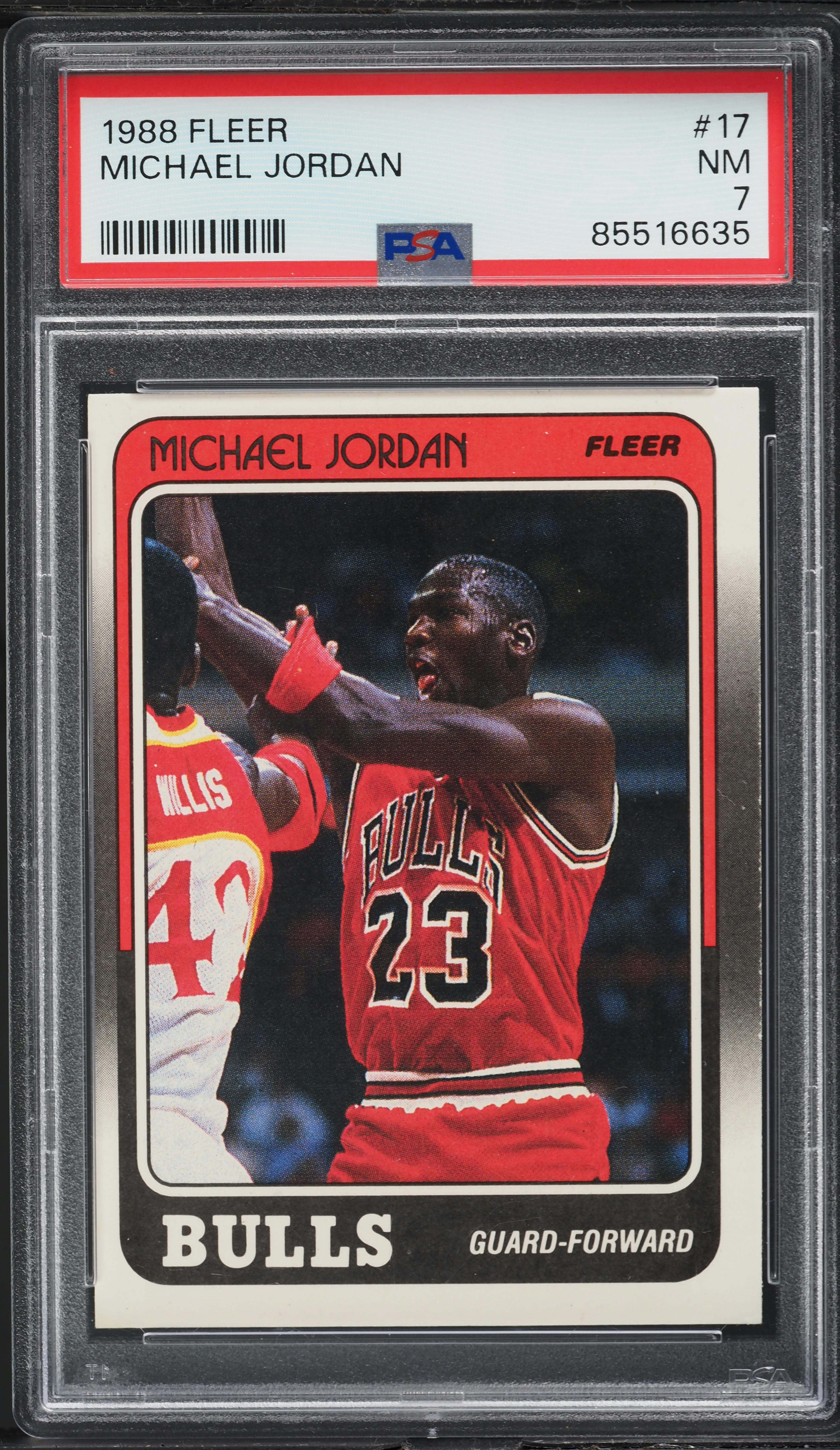 1988 Fleer Basketball Michael Jordan #17 PSA 7 NRMT on Fanatics