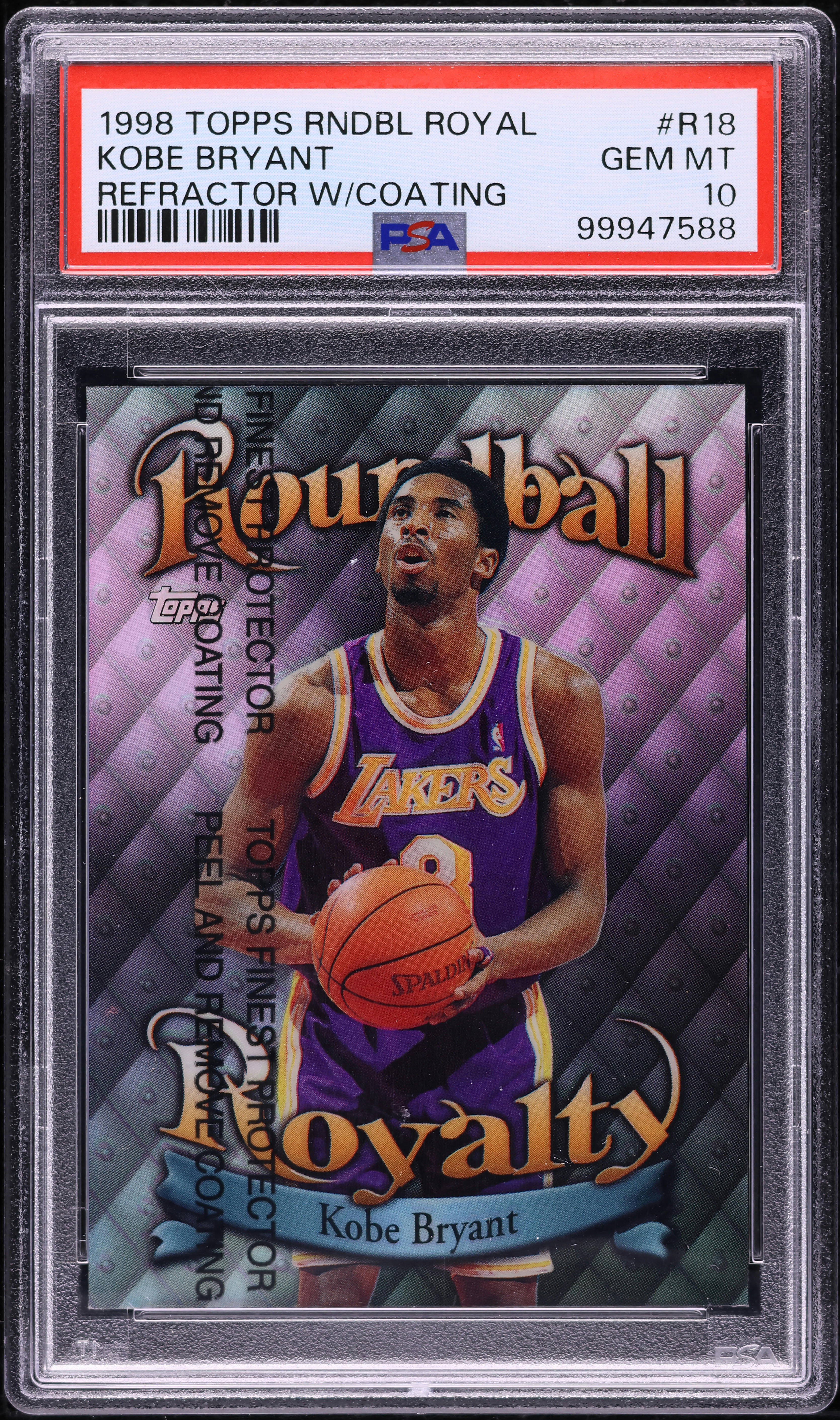 1998 Topps Roundball Royalty Refractor w/ Coating Kobe Bryant #R18 