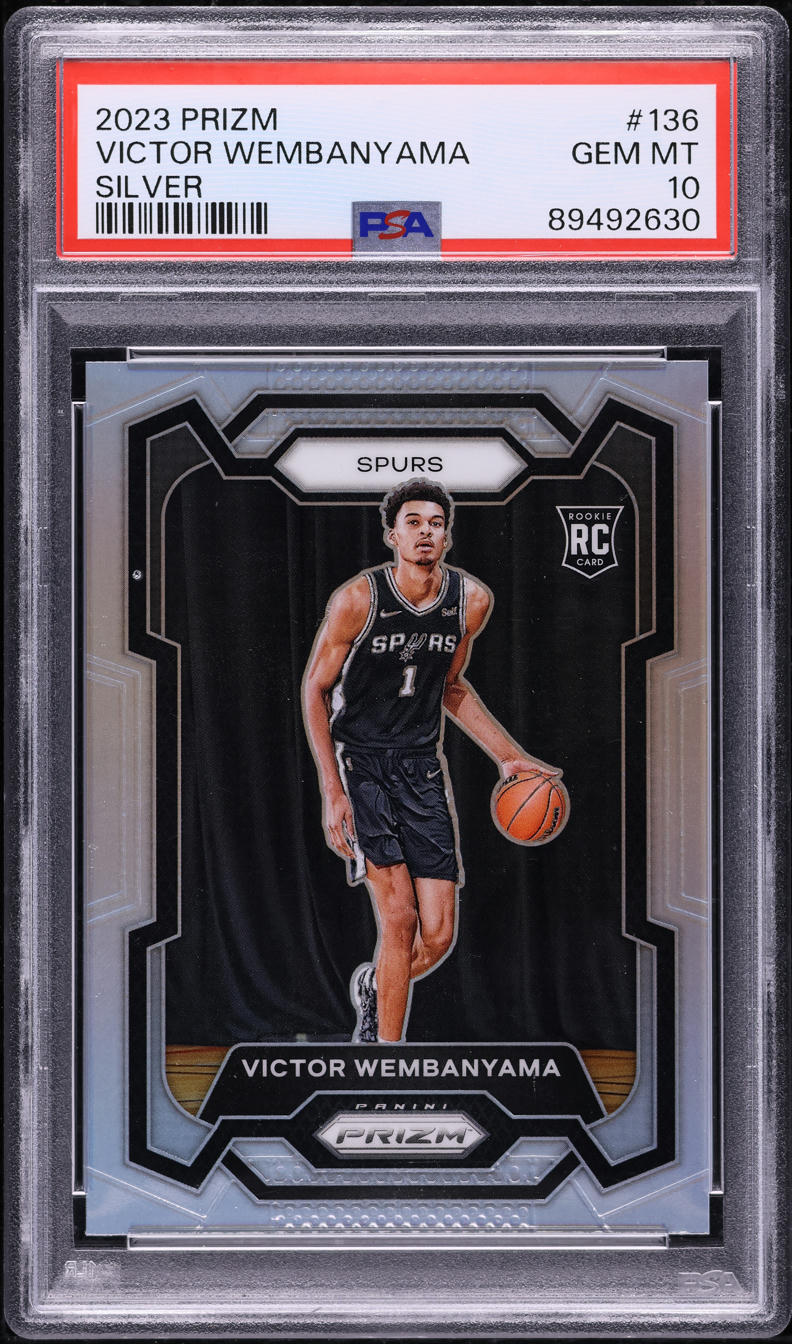 2023 Panini Prizm Silver Victor Wembanyama ROOKIE #136 PSA 10 GEM MINT