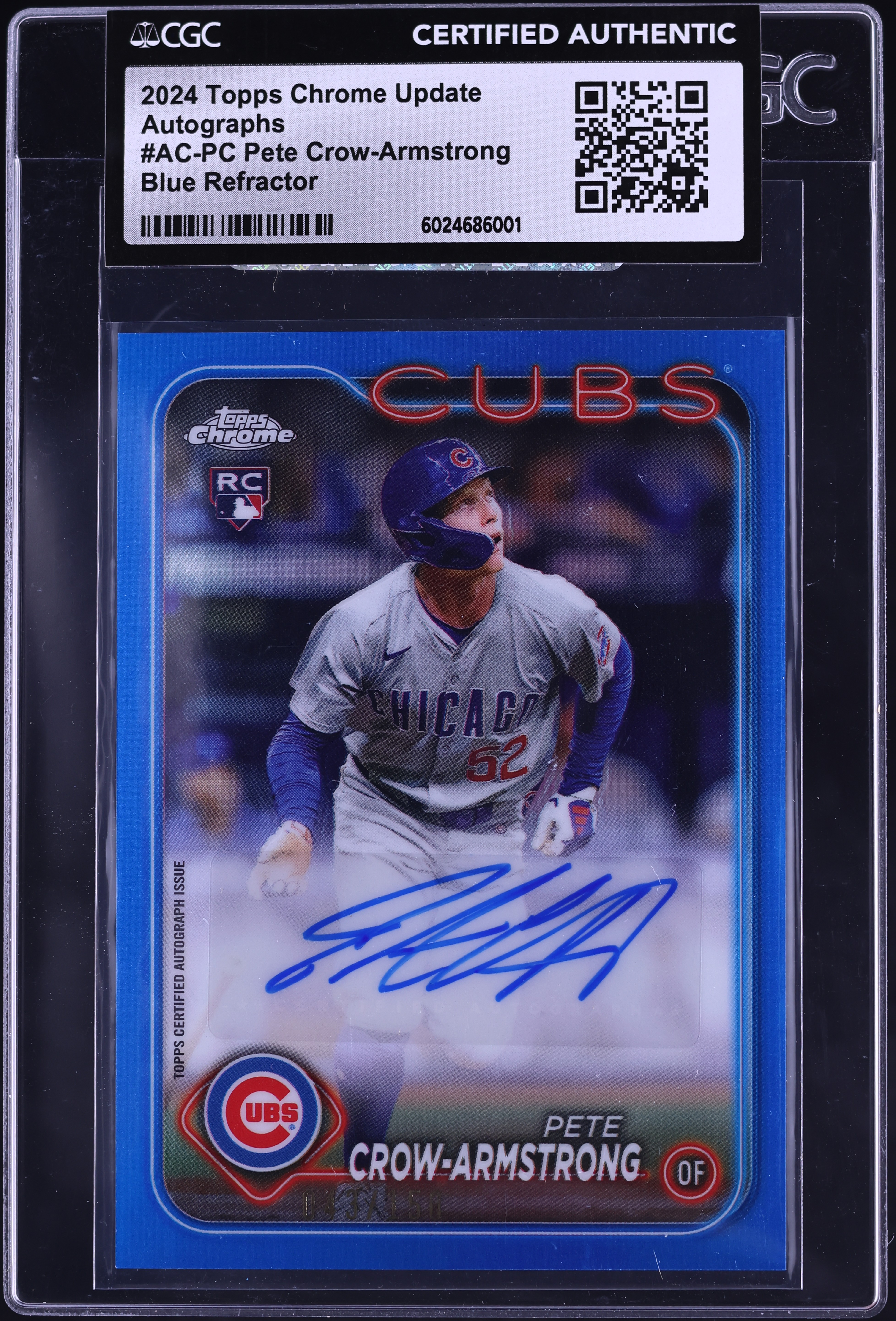 Pete Crow-Armstrong Rookie /150 Topps Chrome