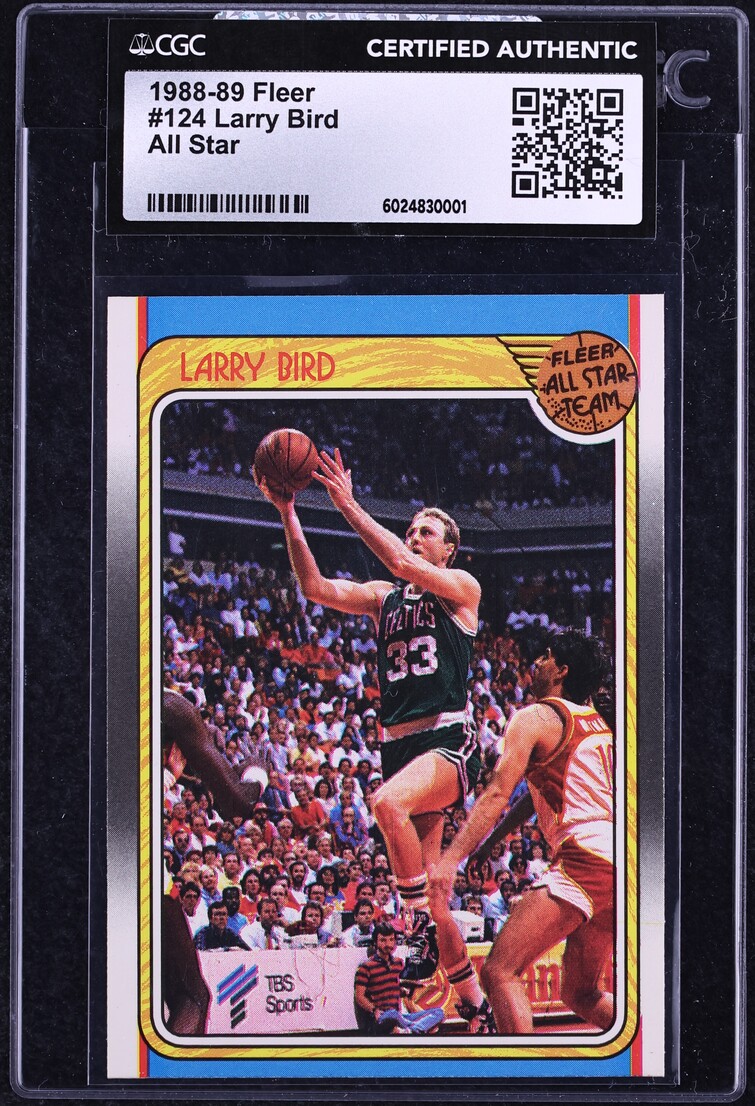1988 Fleer Basketball Larry Bird ALL STAR #124 CGC AUTH