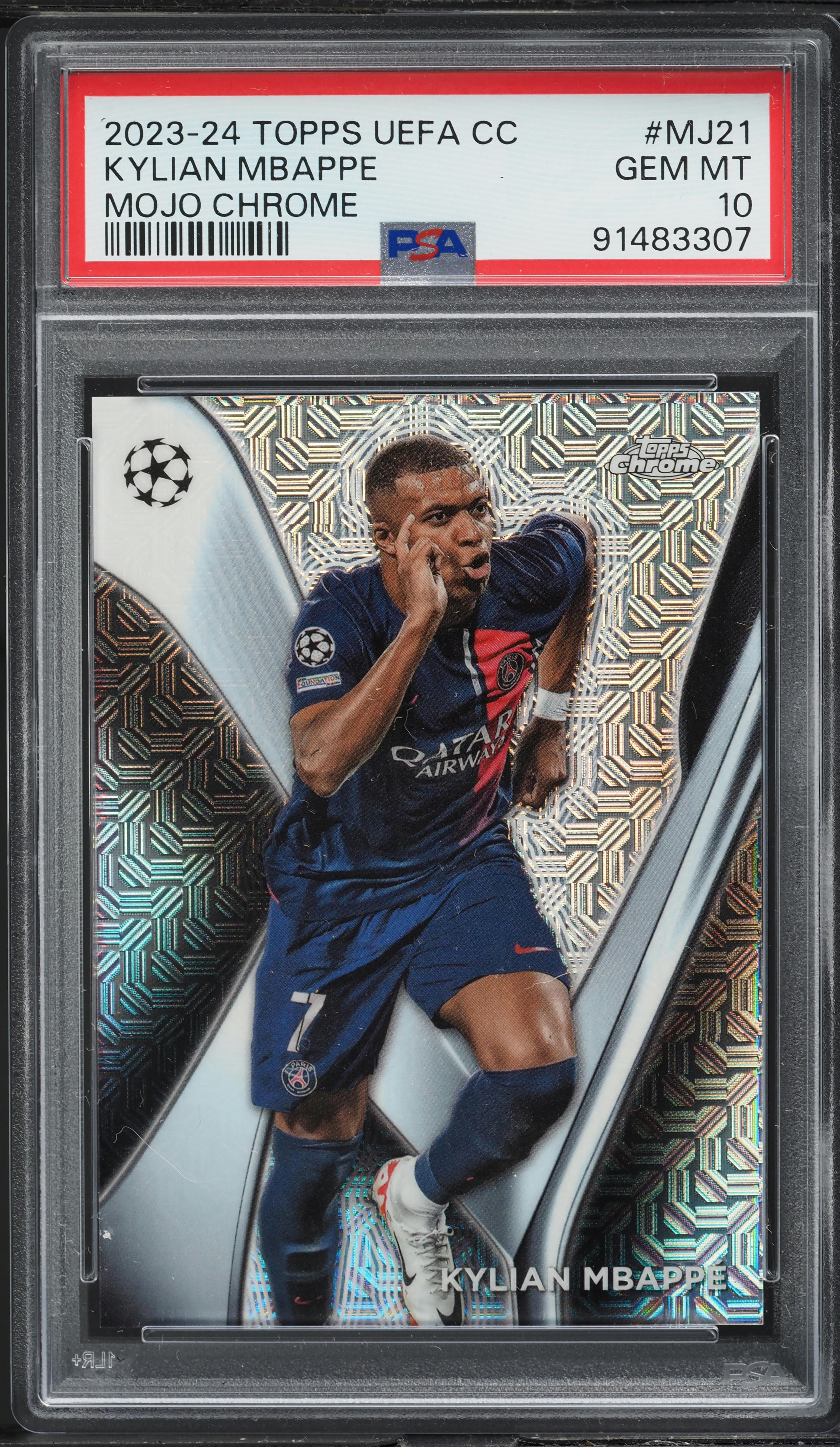 2023 Topps UEFA Club Competitions Mojo Chrome Kylian Mbappe #MJ21