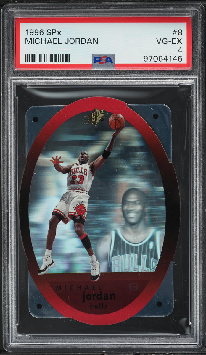 1996 SPx Basketball Michael Jordan #8 PSA 4 VGEX