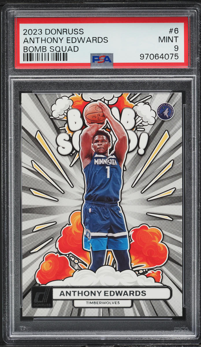 2023 Donruss Bomb Squad Anthony Edwards #6 PSA 9 MINT