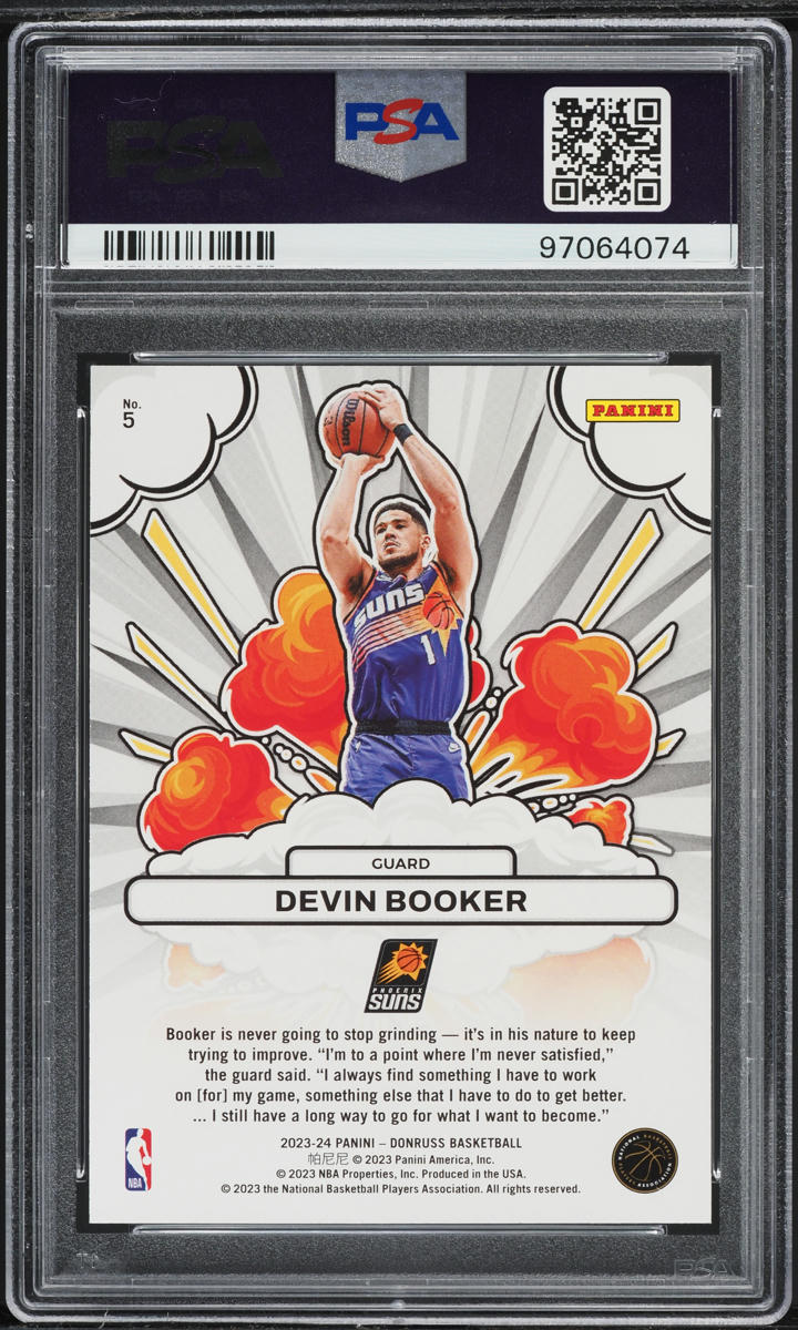 2023 Donruss Bomb Squad Devin Booker #5 PSA 10 GEM MINT