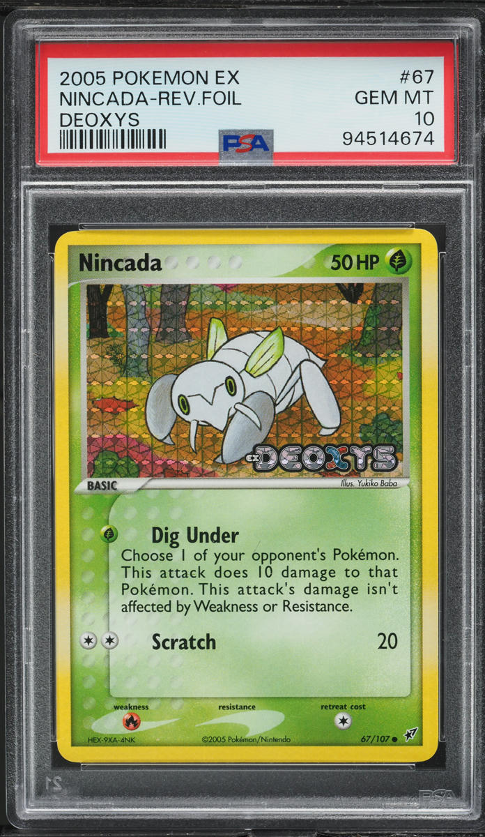 2005 Pokemon EX Deoxys Reverse Holo Nincada #67 PSA 10 GEM MINT