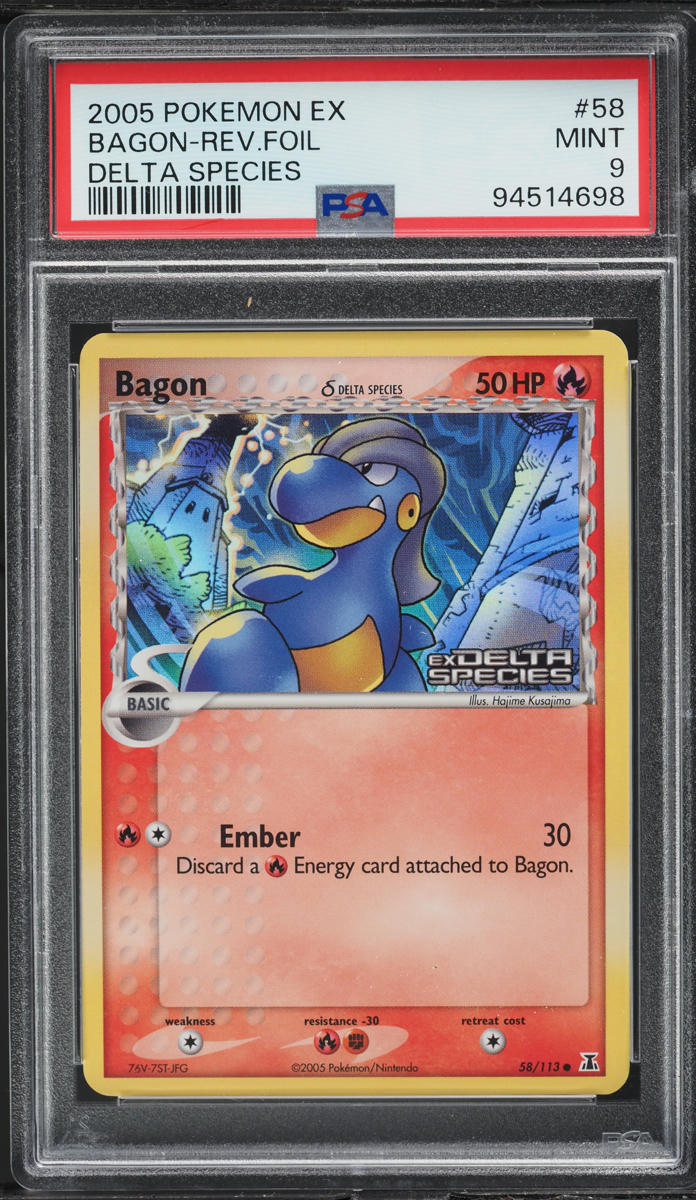 2005 Pokemon EX Delta Species Reverse Holo Bagon #58 PSA 9 MINT