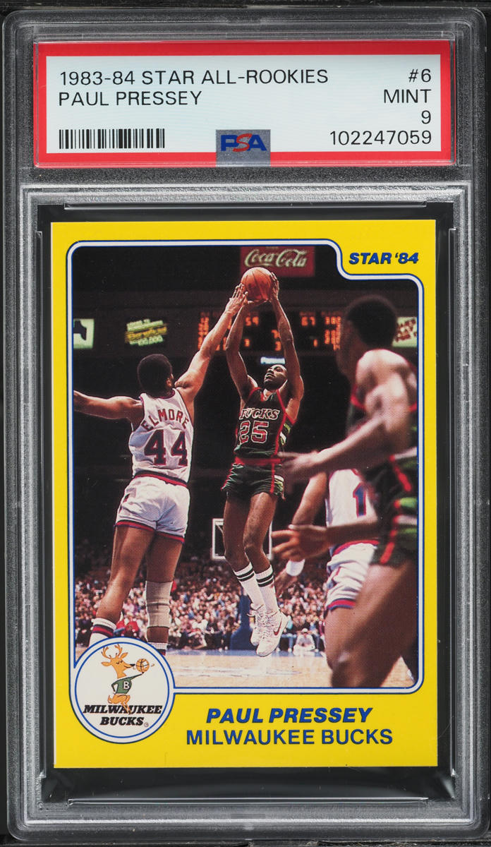 1983 Star All-Rookies Basketball Paul Pressey ROOKIE #6 PSA 9 MINT