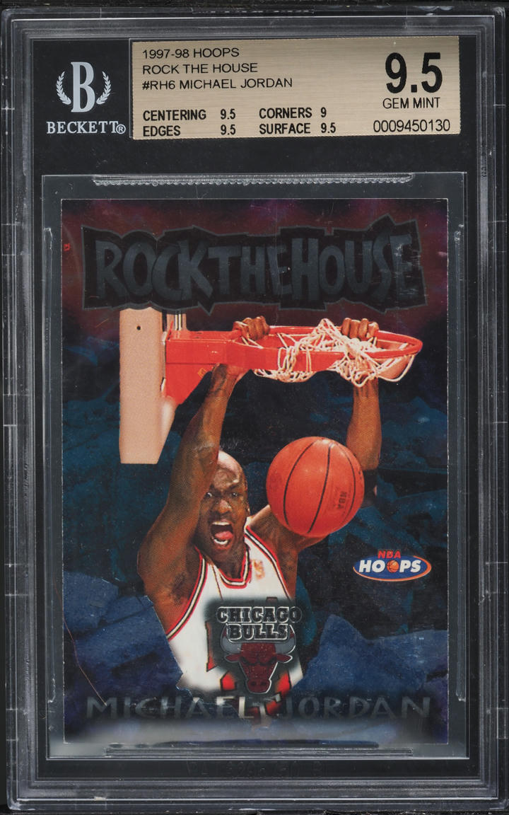1997 Hoops Rock The House Michael Jordan #RH6 BGS 9.5 GEM MINT