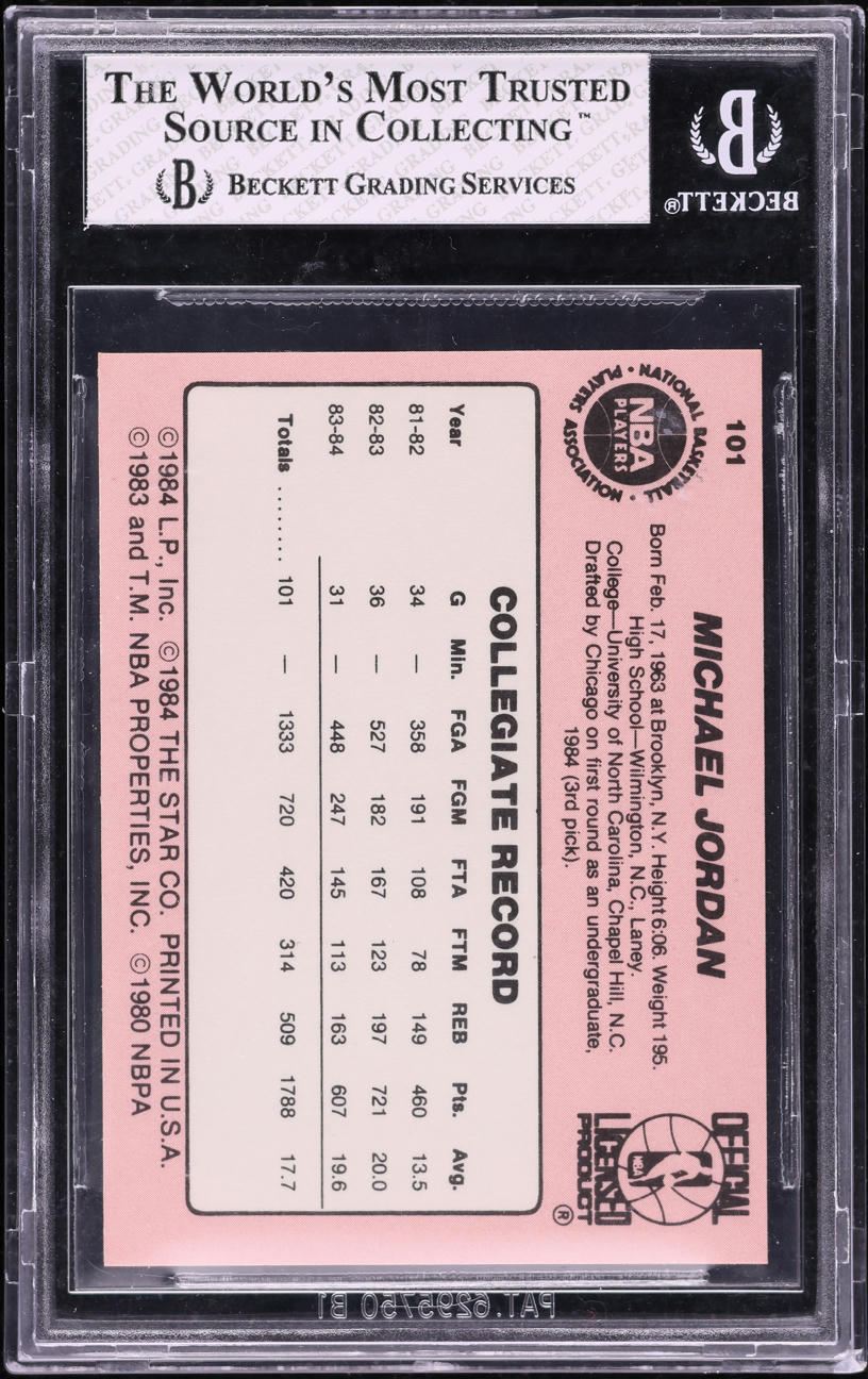 1984 Star Basketball Michael Jordan ROOKIE #101 BGS 6.5 EXMT+