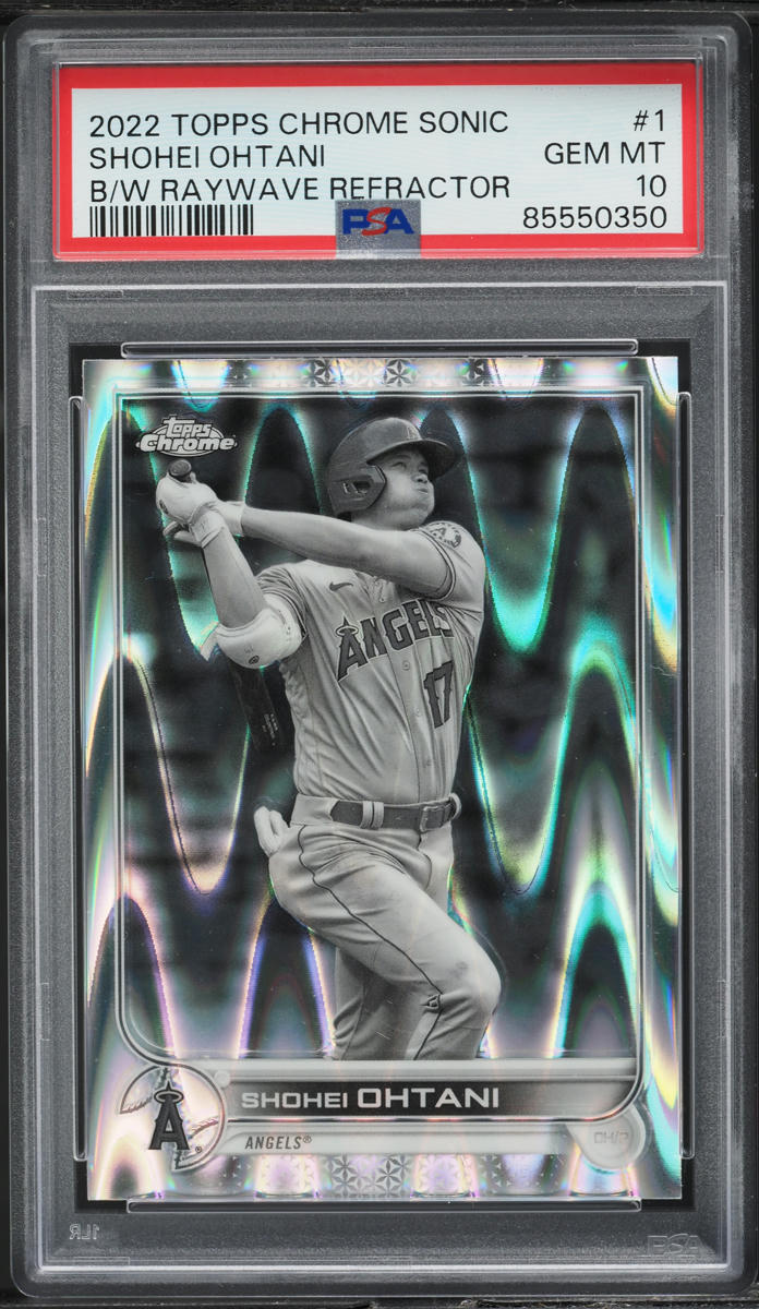 2022 Topps Chrome Sonic BW Raywave Refractor Shohei Ohtani #1 PSA 10 GEM MINT