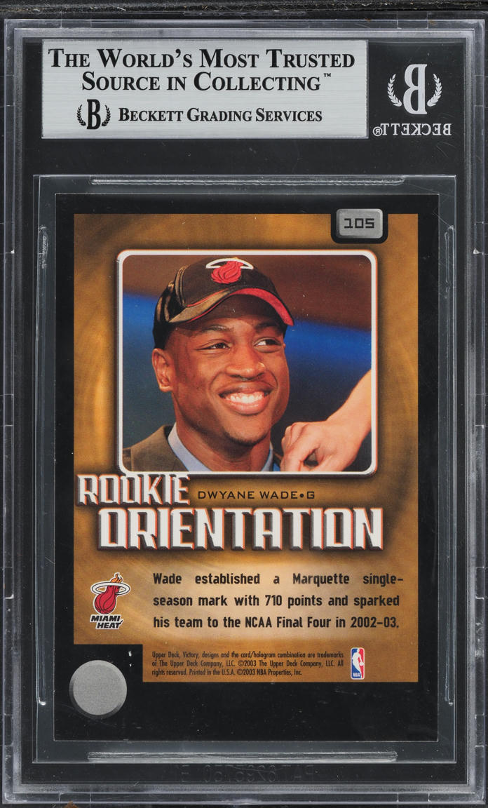 2003 Upper Deck Victory Dwyane Wade ROOKIE #105 BGS 8.5 NM-MT+
