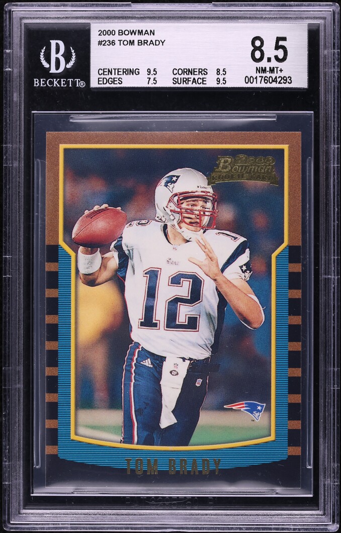 2000 Bowman Football Tom Brady ROOKIE #236 BGS 8.5 NM-MT+