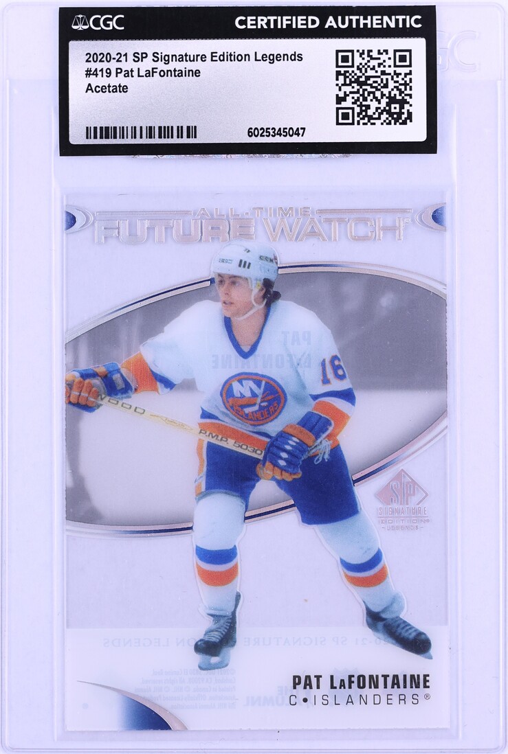 2020 SP Signature Edition Legends Acetate Pat LaFontaine #419 CGC AUTH