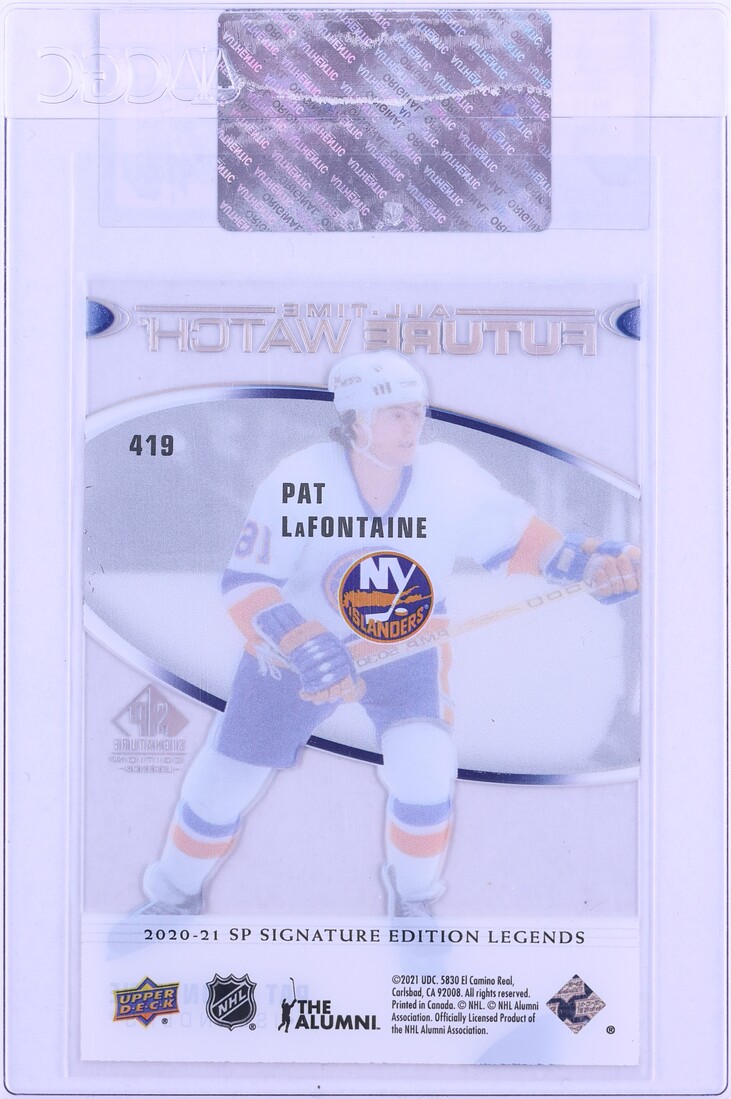 2020 SP Signature Edition Legends Acetate Pat LaFontaine #419 CGC AUTH