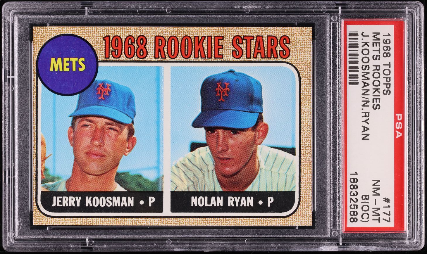 1968 Topps Nolan Ryan ROOKIE #177 PSA 8(oc) NM-MT
