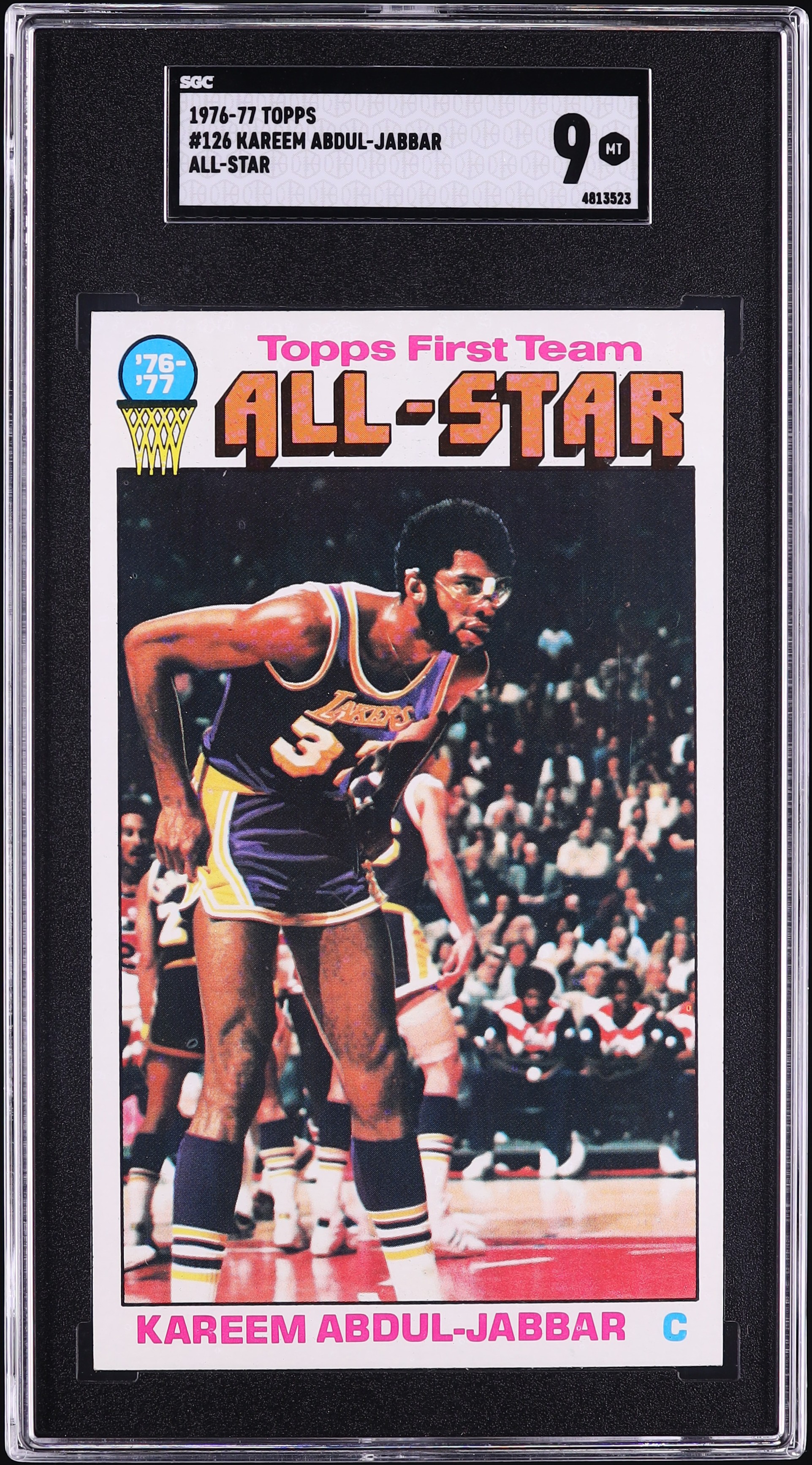1976 Topps Basketball Kareem Abdul-Jabbar ALL-STAR #126 SGC 9 MINT 