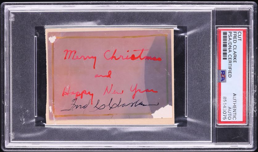 Fred Clarke Signed Autographed Cut AUTO PSA/DNA AUTH