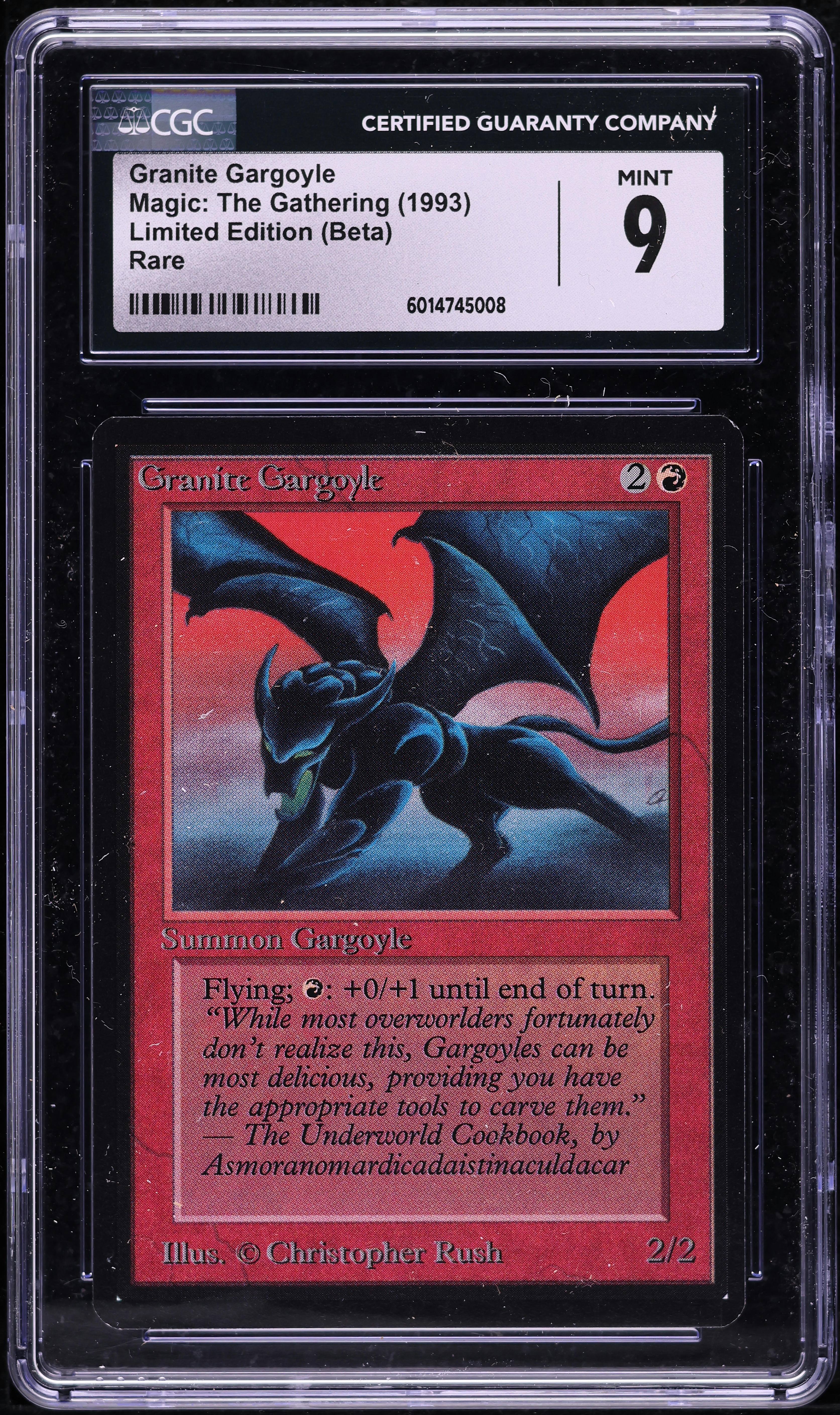 1993 Magic The Gathering MTG Beta Granite Gargoyle CGC 9 MINT on