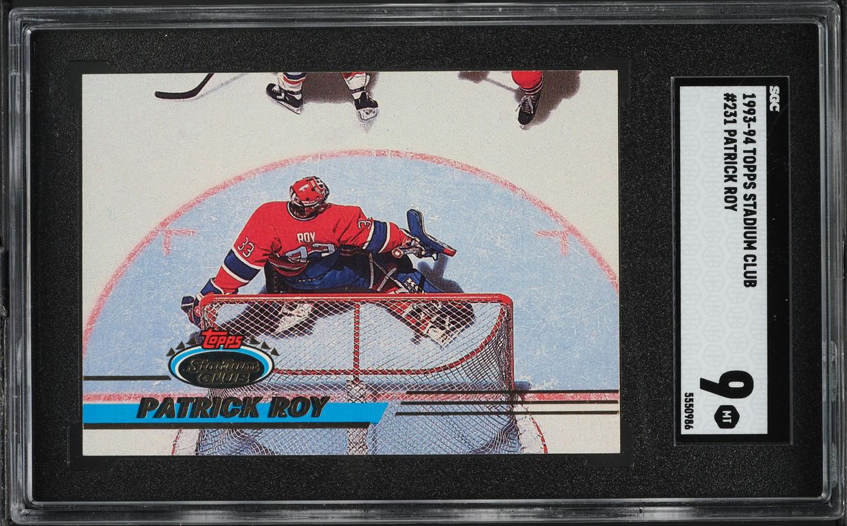 1993 Stadium Club Hockey Patrick Roy #231 SGC 9 MINT