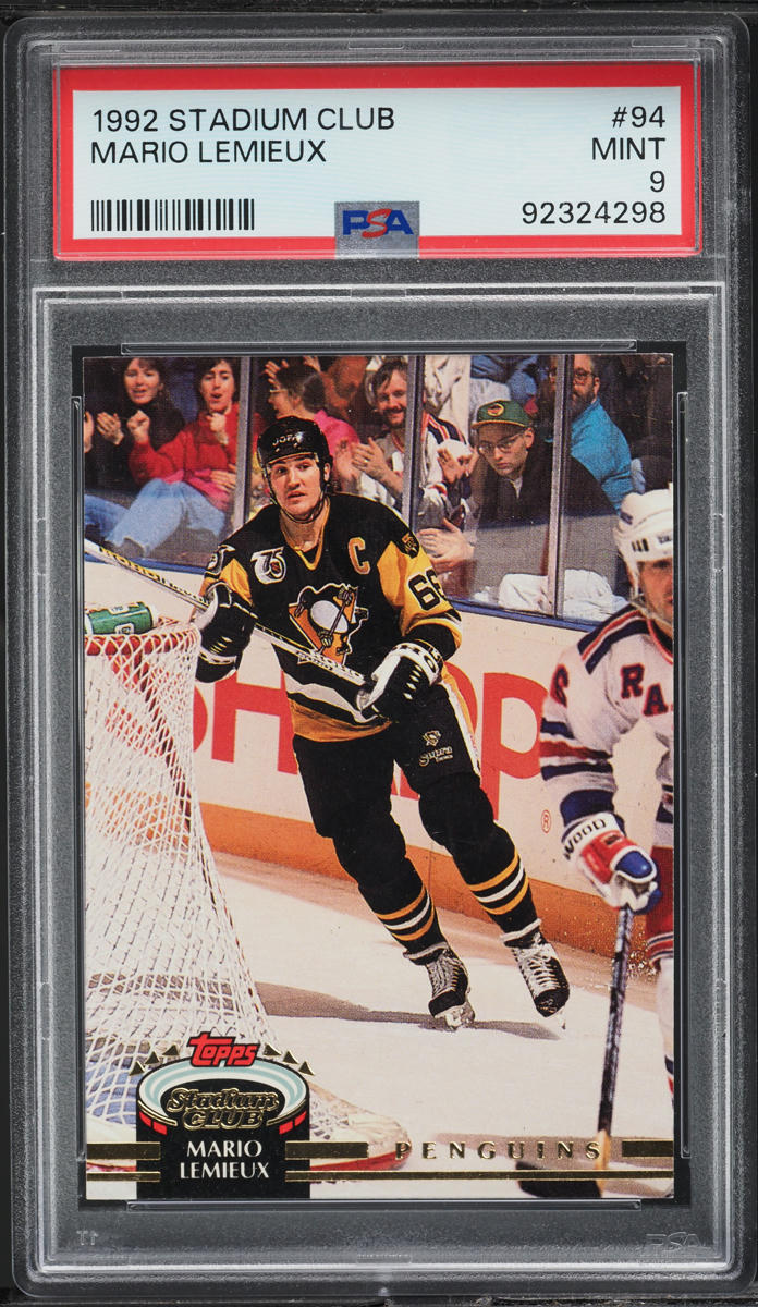 1992 Stadium Club Mario Lemieux #94 PSA 9 MINT