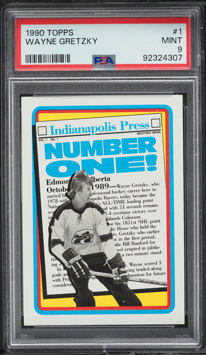 1990 Topps Hockey Wayne Gretzky #1 PSA 9 MINT