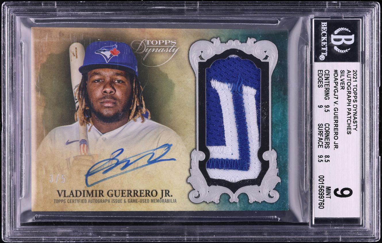 2021 Topps Dynasty Silver Vladimir Guerrero Jr. PATCH AUTO 5⁄5 BGS