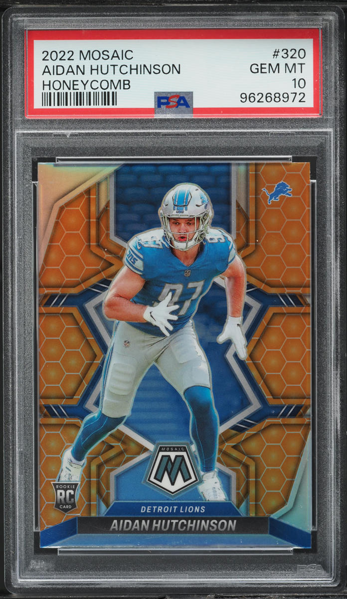2022 Panini Mosaic Honeycomb Aidan Hutchinson ROOKIE #320 PSA 10 GEM MINT