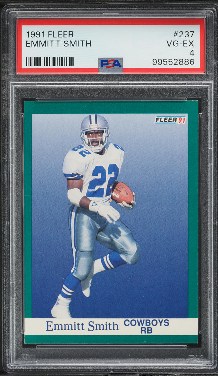 1991 Fleer Football Emmitt Smith #237 PSA 4 VGEX