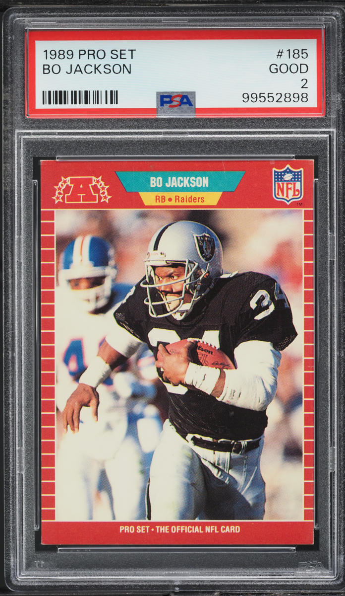 1989 Pro Set Football Bo Jackson #185 PSA 2 GD