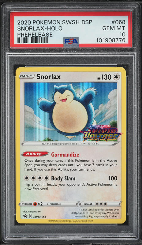 1999 Pokemon Japanese CD Promo Holo Snorlax #143 PSA 10 GEM MINT