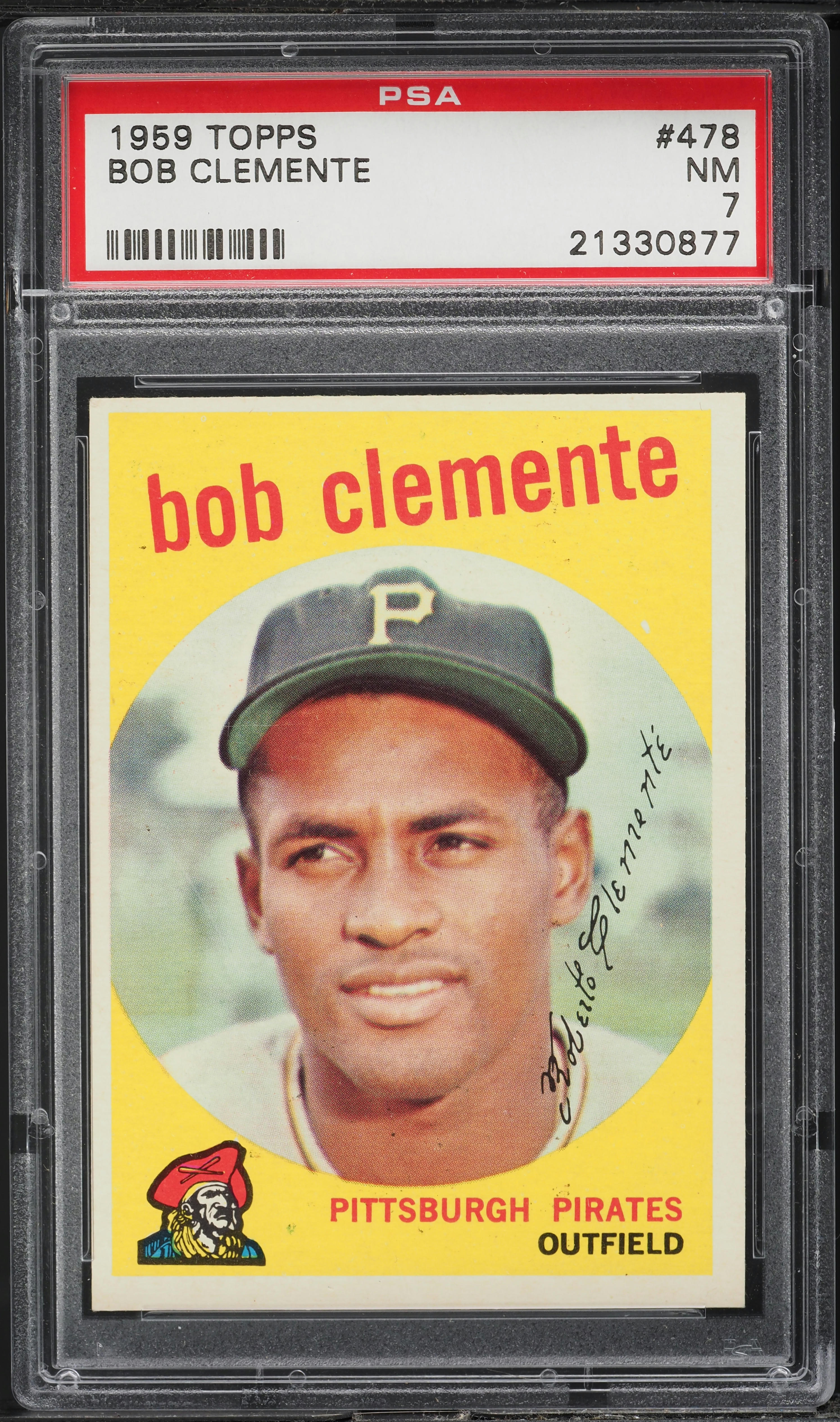 1959 Topps Roberto Clemente #478 PSA 7 NRMT on Fanatics Collect
