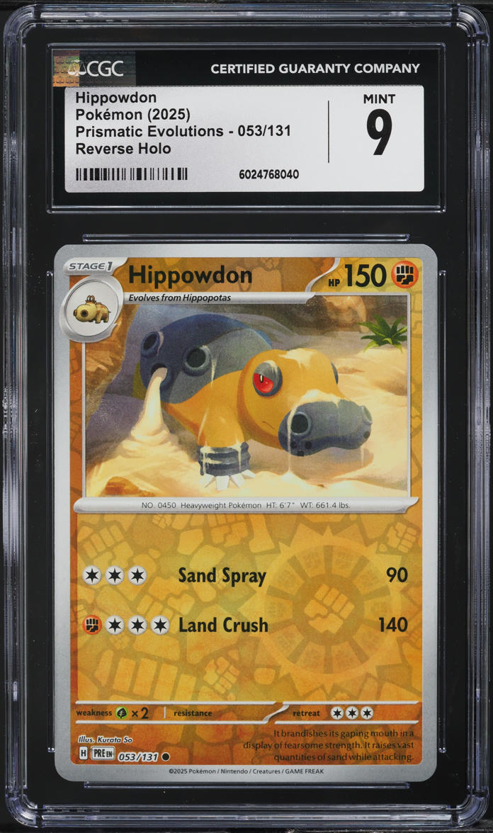 2025 Pokemon SV Prismatic Evolutions Reverse Holo Hippowdon #53