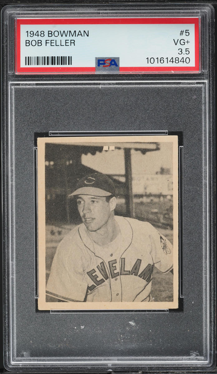 1948 Bowman Bob Feller ROOKIE #5 PSA 3.5 VG+